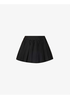 Vii Victor x Wang inverted-pleat woven mini skirt