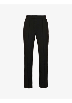 Valentina straight-leg mid-rise stretch-woven trousers