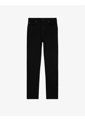 Contrast-stitching slim-fit stretch-cotton jeans