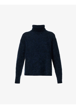 Roll-neck mohair wool-blend jumper