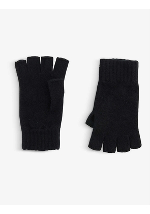 Fingerless cashmere gloves