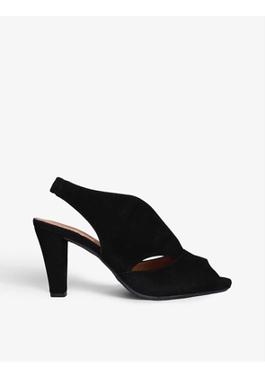 Carvela Comfort Arabella cut-out heeled suede sandals, Women's, Size: EUR 37 / 4 UK WOMEN, Black