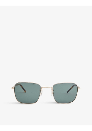 EY201907 Harper bio acetate and recycled-steel rectangle sunglasses