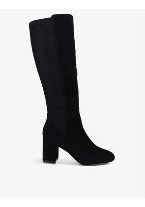 Satori square-toe knee-high faux-suede boots