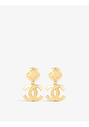 Pre-loved Chanel yellow gold-plated earrings