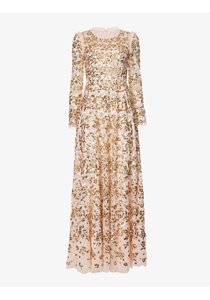 Alicia sequin-embellished recycled polyester gown