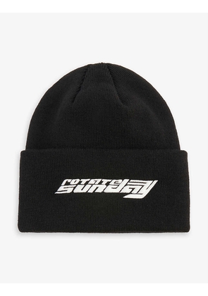 Logo-embroidered recycled-polyester blend beanie
