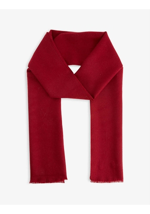 Fringed-edge extra-fine merino-wool scarf