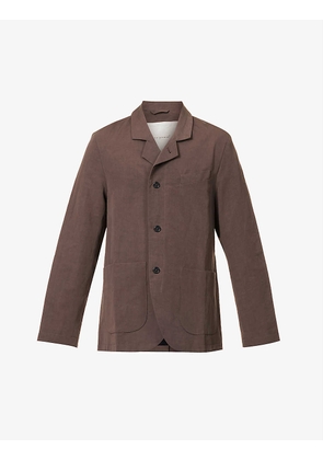 The Historian relaxed-fit cotton and linen-blend jacket