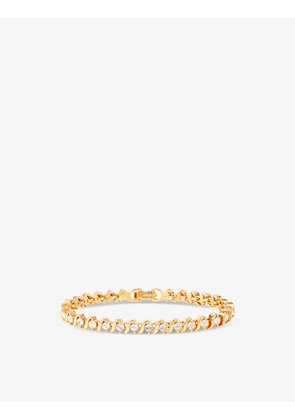 Pre-loved Rediscovered 22ct yellow gold-plated and Swarovski-crystal bracelet
