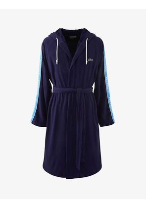 LActive hooded organic cotton-jersey bath robe