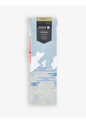Route graphic knitted socks