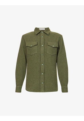 Unisex Emerald relaxed-fit cashmere shirt