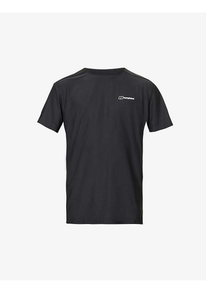 24/7 brand-print slim-fit woven T-shirt