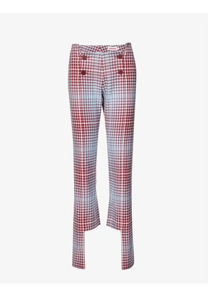 Charles Jeffrey LOVERBOY Matador plaid-pattern cotton trousers