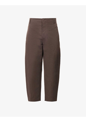The Clockmaker relaxed-fit cotton and linen-blend trousers