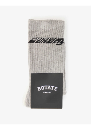 Logo-print stretch-cotton blend socks pack of two