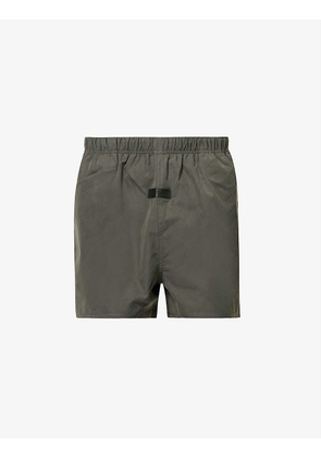 ESSENTIALS Dock brand-patch cotton-blend shorts