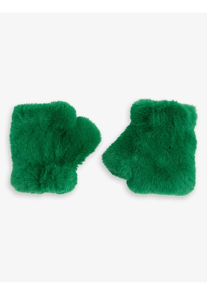 Tolly fingerless faux-fur gloves