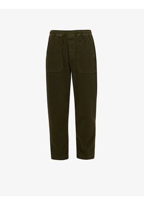 Kennedy relaxed-fit straight cropped-leg trousers