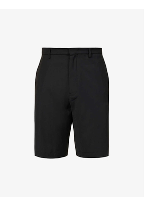 Crest brand-print stretch-woven shorts