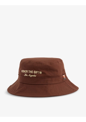 Signature logo-print cotton-twill bucket hat
