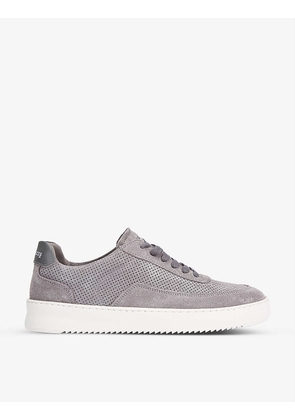 Mondo Squash perforated suede low-top trainers