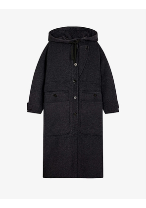 Raoul hooded wool-blend coat