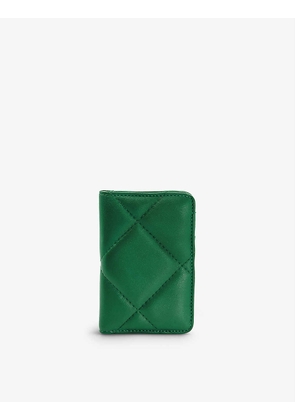 Knightsbridge quilted leather card holder