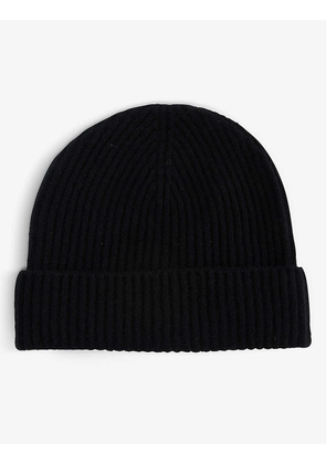 Ribbed-knit cashmere beanie