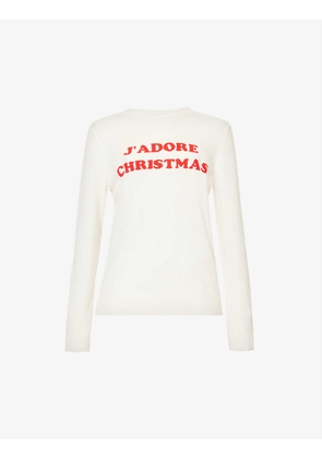 J'adore Christmas wool and cashmere-blend jumper