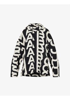 Monogram-print relaxed-fit cotton-jersey hoody