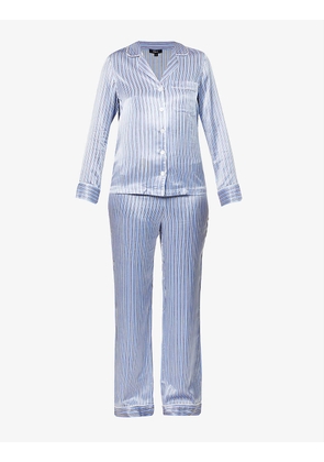 Alba striped satin pyjama set