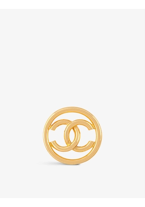 Pre-loved Chanel yellow gold-plated brooch