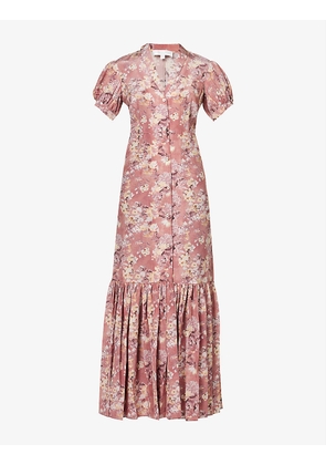 Nancy floral-print silk midi dress