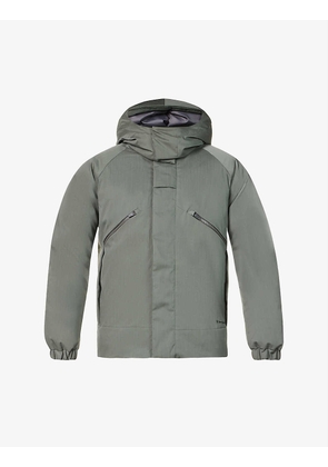 FR 2L shell-down hooded jacket