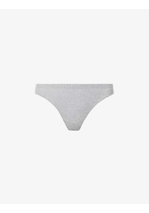 Lima ribbed low-rise stretch-woven thong
