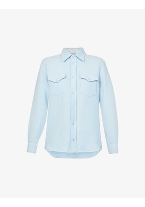 Unisex Moonstone relaxed-fit cashmere shirt