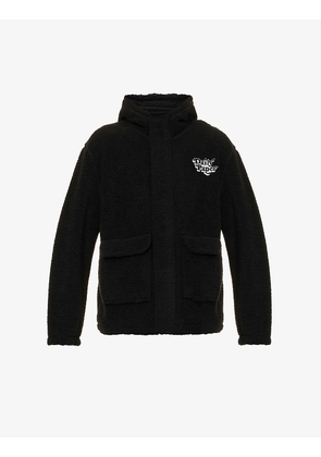 Nolan brand-print oversized fleece jacket