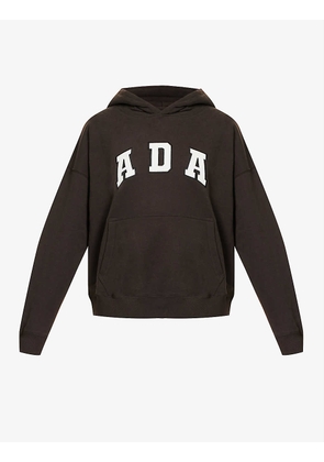 Logo-embroidered oversized cotton-jersey hoody