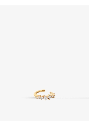 Celestial 18ct yellow gold-plated recycled sterling-silver and cubic zirconia ear cuff
