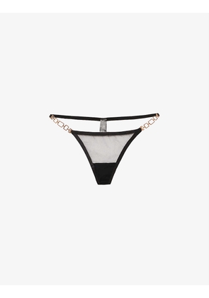 Calypso mid-rise recycled-polyester thong
