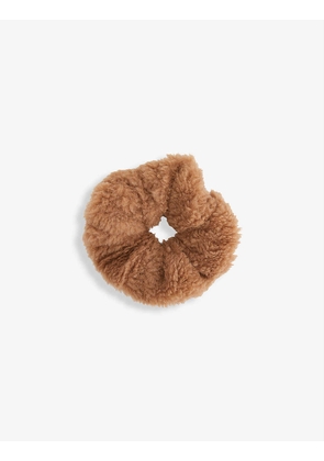 Ruched wool and silk-blend scrunchie