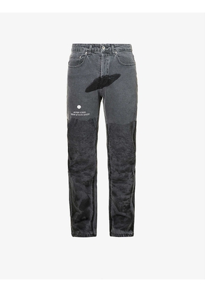UFO graphic-print regular-fit jeans