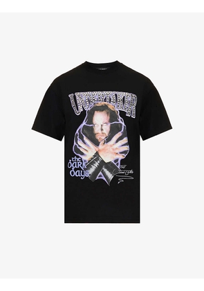 The Undertaker graphic-print crystal-embellished cotton-jersey T-shirt