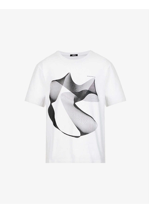Wave graphic-print cotton-jersey T-shirt