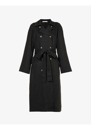 Kensington double-breasted woven trench coat