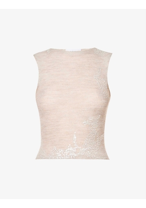 Tania sequin-embellished knitted top