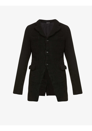 Shrunken notched-lapel slim-fit wool jacket