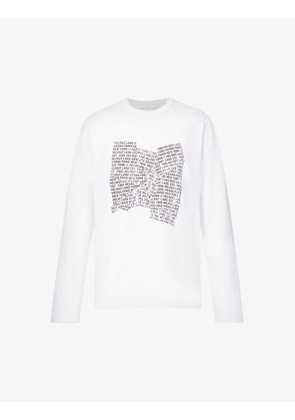 Crumple graphic-print cotton-jersey T-shirt
